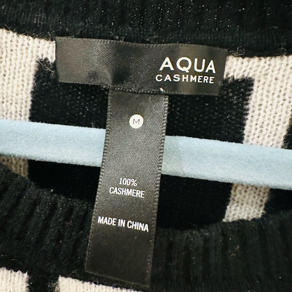 AQUA Cashmere
Windowpane Cashmere Crewneck Sweater - Picture 2 of 5